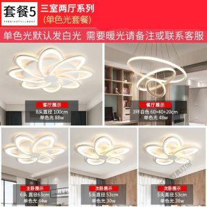 苏宁放心购 客厅灯 简约现代大气家用卧室吸顶灯led创意个性北欧全屋灯具套餐