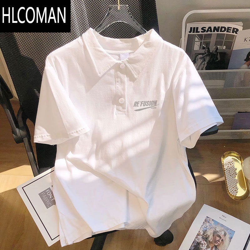 HLCOMANpolo衫男短袖帅气时尚白色T恤休闲运动青少年薄款2025夏季潮