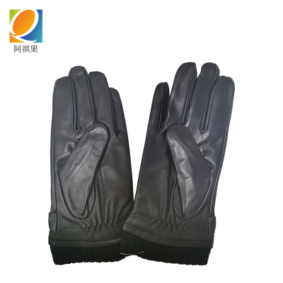 阿祺果 羊皮手套 黑色M/L 请备注男女款和尺码 双