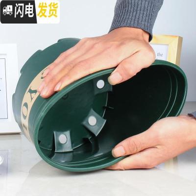 三维工匠塑料矮胖新加仑花盆绿萝月季多肉大口径加厚小加仑盆 高款(砖红)1加仑[10个装]10送2 不含托花盆容器