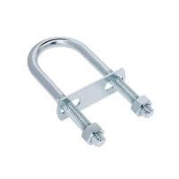 中锦科技 镀锌U型螺栓螺丝带挡板U形管夹管卡 M8*168*200mm 4.8级 套