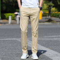 小直筒高端纯棉休闲裤男生潮牌薄款休闲裤男直筒长裤春夏品质男装