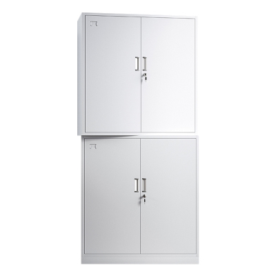 湘渭收纳柜财务档案柜资料柜加厚文件柜办公室带锁铁皮柜分体双节柜