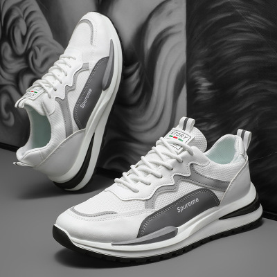 20265夏季透气男鞋新款男款网面运动休闲跑步学生小白老爹增高潮鞋_913