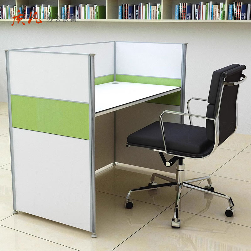 质凡员工办公室办公位单人小卡座屏风工位桌 130*60*75cm[含椅子]
