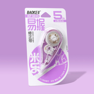 宝克(BAOKE)KF3035 易握修正带 PET透明膜袋 柔韧带芯不易断带 6卡/组 1组