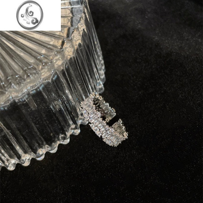 JiMiSUGAR 轻奢小众超闪锆石戒指女ins简约设计冷淡风时尚个性食指戒