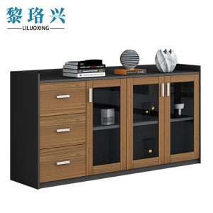 黎珞兴文件柜矮柜三抽三门柜 台