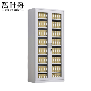 智叶舟文件柜通玻8层850*390*1800mm个