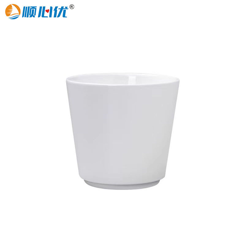 顺心优 包厢餐具纯白骨瓷小茶杯 餐杯 200ml/个