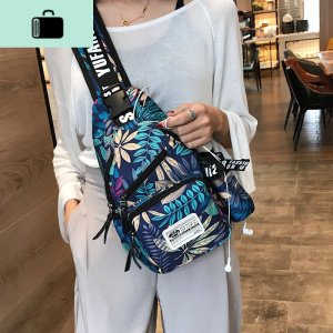 胸包女士韩版洋气胸前斜挎包休闲帆布女包单肩包腰包运动小背包包NEW LAKE女士单肩包