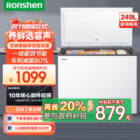 容声249升减霜冰柜家商两用冷藏冷冻转换单温一级能效节能省电低噪卧式大冷柜 BD/BC-249ZMSMA 珍珠白