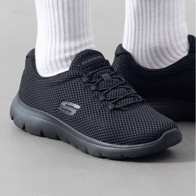 斯凯奇女款休闲健步鞋12985/BBK-5.5双