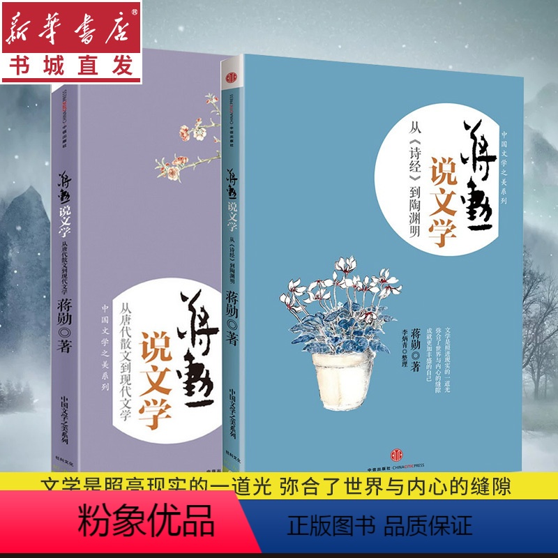[正版](全2册)蒋勋说文学:从《诗经》到陶渊明 +从唐代散文到现代文学套装 初高中生课外阅读诗歌作文提升经典名著重庆