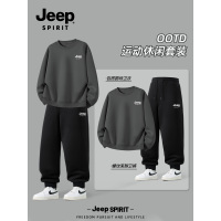 Jeep吉普运动套装男2025新款春秋季男士休闲卫衣卫裤男两件套男装