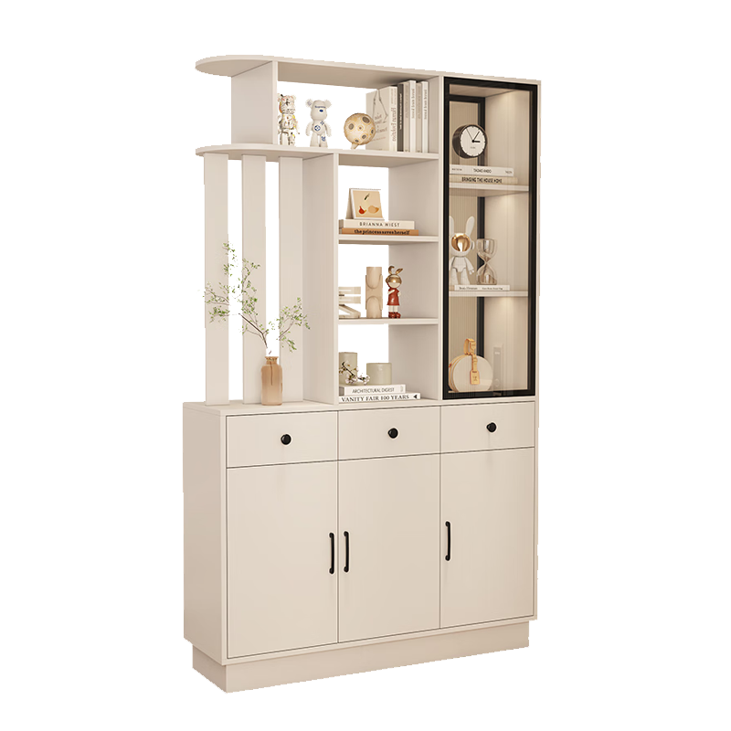 苏宁 质凡 现代简约隔断屏风柜门厅玄关鞋柜/ZF-XGG049/900*350*2000mm