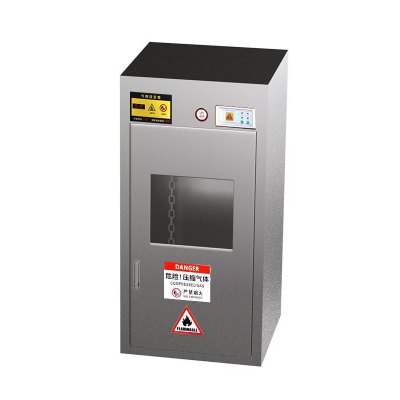 不锈钢气瓶柜 201矮单瓶液化气报警