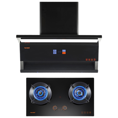 Haotaitai烟灶套装XK03+X403(液化气)防干烧4.8KW大火力 顶侧双吸 28大吸力 自清洗