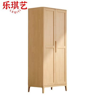 乐琪艺 实木衣柜 原木色二门 792*560*1960mm 台
