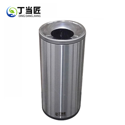 丁当匠不锈钢圆形垃圾桶公共场所大号商用公用商场影院用A53
