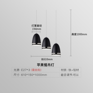 雷士照明NVC led鱼线吊灯 简约现代卧室三头线个性创意设计现代餐厅吊灯温馨浪漫吧台装饰吊灯其他