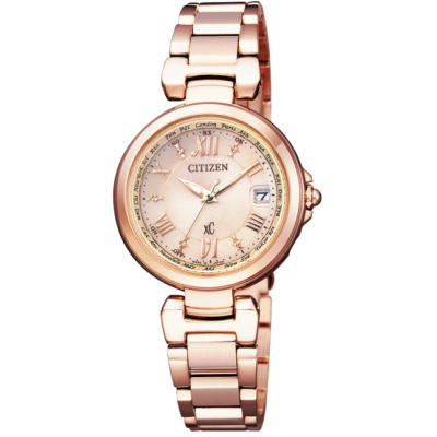 国行西铁城(CITIZEN)手表光动能多局电波万年历多功能时尚女表EC1032-54X