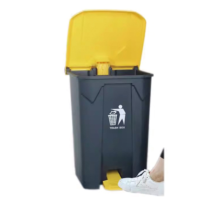 老房太太 垃圾桶 60升 41*46*57cm 塑料翻盖脚踏 厨余分类垃圾桶 垃圾箱 L100/个