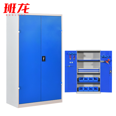 班龙重型工具柜内一抽+挂板灰蓝套色台