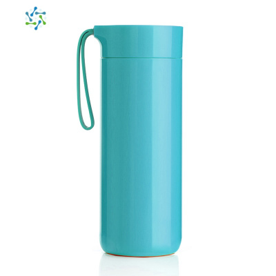 保温杯不倒杯便携随手杯ins男女带盖水杯304不锈钢400三维工匠马克龙-绿