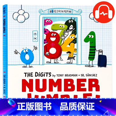 [正版]数学主题牛津精品绘本数字朋友 英文原版 手忙脚乱的数字们 The Digits Number Jumble 儿
