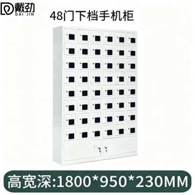 戴劲手机存放柜钢制手机保管箱电子设备管理柜48门下档存放柜[亚窗]