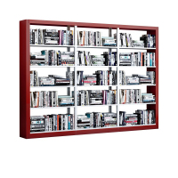 慧采云 钢制书架学校图书馆书店书籍室阅览室单面书架资料架单面一列三组