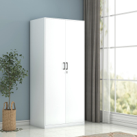 臻远钢制阳台柜储物柜防锈防晒 白色双门阳台柜 800宽(钢制)