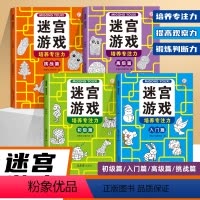 迷宫游戏[全四册] [正版]儿童迷宫游戏专注力训练书全4册 3-6-8-10-12岁走迷宫思维逻辑训练书籍 幼儿智力闯关