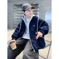 男童春秋款外套新款中大童秋装韩版男孩秋季儿童连帽风衣