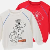 [新品5折价:55元]铅笔俱乐部童装2025秋装新款男小童卫衣儿童印花T恤宝宝圆领百搭长袖