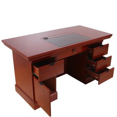 鑫环境办公家具1.6米贴木皮办公桌电脑桌职员桌中班台写字台老板桌经理办公桌主管办公桌