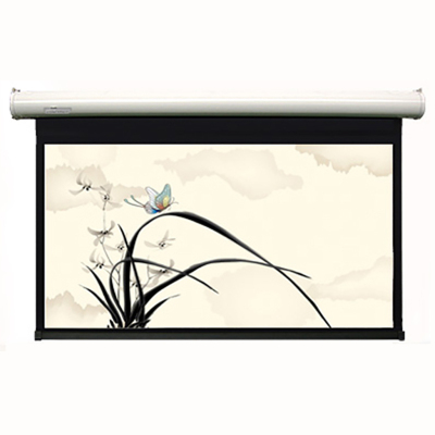 经科JK电动遥控不带拉绳拉线投影幕布H3-FI/2t玻纤白幕119寸16:10