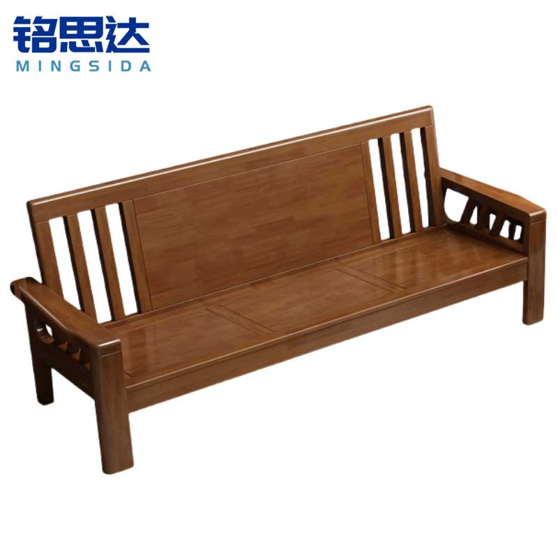 铭思达中式实木沙发三人位张