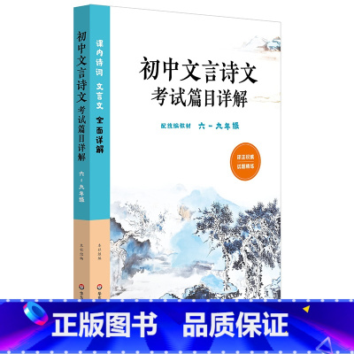 [正版]初中文言诗文考试篇目详解 初一初二初三课内古诗词文言文完全解读全面详解 六七八九年级配套6789年级 中学教辅