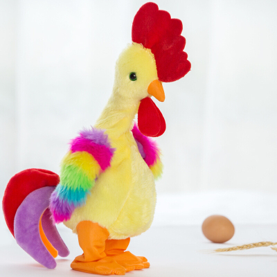 儿童玩具大公鸡 儿童电动毛绒公鸡会叫大公鸡会唱歌跳舞惨叫鸡玩偶