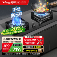 万和防干烧燃气灶 5.0KW大火力猛火灶家用厨房煤气炉灶天然气嵌入式台式两用灶 超一级能效省气 P5L30天然气