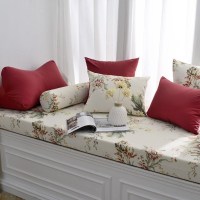 家柏饰(CORATED)高密度海绵飘窗垫窗台垫定做沙发垫北欧阳台垫榻榻米可机卡座 花2号色 20cm飘窗垫