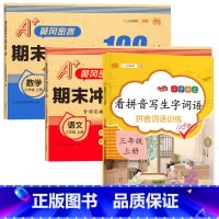 [3册]看拼音写生字词语+小学语数试卷 小学三年级 [正版]看拼音写词语三年级上册人教版小学语文字词同步训练拼音拼读写汉