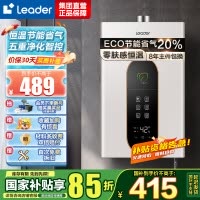 Leader 燃气热水器燃气天然气 恒温家用洗澡节能省气智能变升五重净化智控LY 12升[一厨一卫]