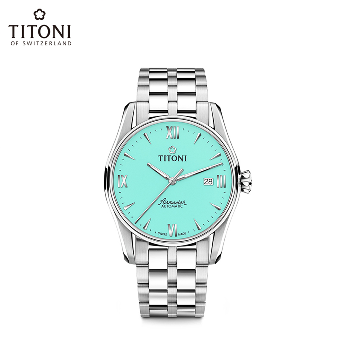 titoni瑞士梅花表空中霸王系列时尚自动机械表男表83908s-691