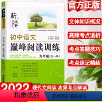 [正版]新版初中语文现代文巅峰阅读训练中考文言文阅读理解技能专项训练一本九年级上下册真题古诗鉴赏记叙说明文课外阅读训练