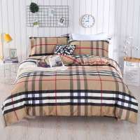 煊煜床上用品三件套(驼色格子)1.2米床用 被套160*230 床单160*230 枕套48*78 套