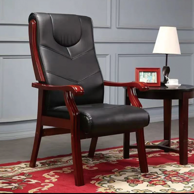 爱得帮 实木牛皮会议椅 640*700*1000mm