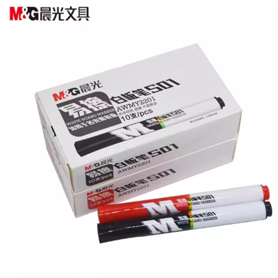 晨光AWMY2201易擦白板笔 黑色/红色/蓝色可选 10支/盒 单位:盒